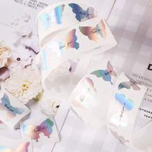 500 Stickers Shaped Holographic Laser Butterfly Thank You Roll Stickers 1 Inch Pvc Adhesive Sealing Stickers Hot - Multicolor - View 2