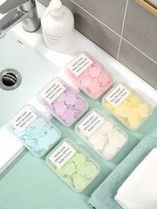 6 Lembar Sabun Cuci Tangan Wangi Portabel - Cocok untuk Mencuci Tangan, Mandi, Penggunaan Kamar Mandi, Perlengkapan Sanitasi. Mudah Dibawa. Aroma Segar. - MultiWarna - View 1
