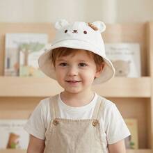 1pc Kids Summer Bucket Hat, Bear Pattern Bucket Hat, 48cm For 1-3Y Boys Girls, Cute & Versatile - Multicolor - View 11