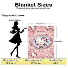 SANRIO Hello Kitty主题法兰绒毯，粉色底，满版Hello Kitty印花，可爱少女风，兼具装饰性和实用性，可用作礼物、家居装饰、披毯、沙发毯、露营毯、旅行毯，实用且具有纪念意义。 - 淺粉色 - 查看 13