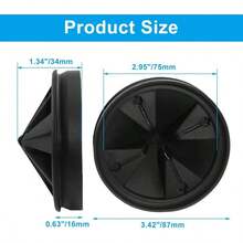 2Pcs Black Garbage Disposal Splash Guards 87mm/ 3 3/8 Multi - Function Sink Baffle Drain Cover Garbage Disposal Rubber Drain Insert Waste King And Whirlaway (Style 1) - Style 1 - View 2