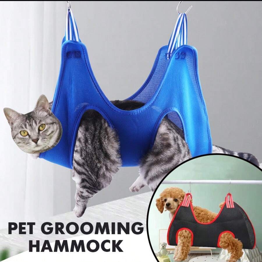 Cat & Dog Nail Clipper Holder, Hanging Grooming Bed, Pet Nail Care Tools, Anti-Scratch & Bite Suspended Nail Trimming Bag - S - View 1