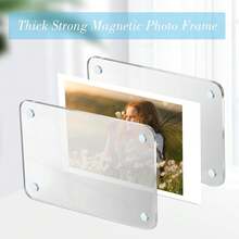 Pcs Acrylic Fridge Magnetic Frames For Photos Compatible With   Mini Pictures Double Sided Clear Fridge Magnetic Frame For Family Friend Class Of 2026, 2.36 X 3.54 Inch - 2,36 x 3,54 inch - Xem 4