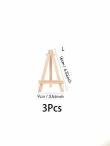 1/3pcs Wooden Easel Frames, Wedding Table Number Holders, Photo Display Stands, Crafts & Art Supplies, Home Decor, Natural Wood Tripod Easel, Display Stands For Meetings & Weddings, Business Card Holders, Painting Crafts, Mini Easel, Multifunctional Drawing Display Stand - Wood Color - View 11