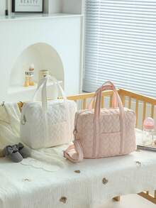 Floral Pattern Adjustable Strap Mommy Bag, Padded Diaper Changing Bag, Diaper Storage Pouch For Mothers - Multicolor - View 8