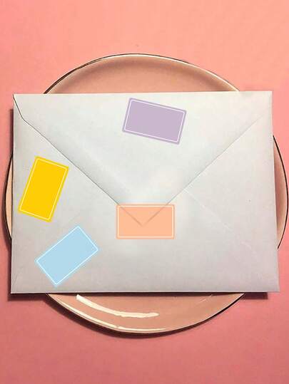 1 Roll Colorful Waterproof Self-Adhesive Label Stickers, Blank Name Tags, Writable Index Stickers