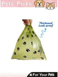 1 Roll/5 Rolls/10 Rolls/20 Rolls (15pcs/75pcs/150pcs/300pcs) Scented Thick Leak-Proof Pet Waste Bags, For Pet Waste Management - Green - View 7