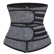 1pc Sauna Effect Waist Trimmer, Sweat Neoprene Rubber Waist Trainer Belt For Workout - Zipper Double Belt - View 4