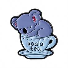 Cute Cartoon Koala Enamel Badge Set - Coffee Mug Shaped With Slogan For Medical Staff, Interesting Creative Brooch Badge Suitable For Backpacks And Bags Decoration, Anime Badges, Holiday Gifts, Jacket Badges, Cute Core, Nurse ID Card Holder, Various Styles Of Clothing Accessories, Badges, Metal Badge Gifts Holiday Clothes Hats Accessories Brooches - one-size - View 13