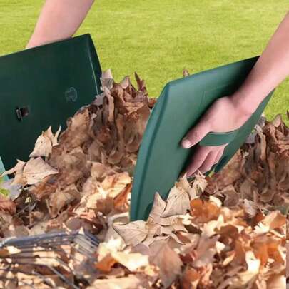 1 Pair Outdoor Fallen Leaf Collector Rake, Plastic Garden Rake For Collecting And Organizing Fallen Leaves