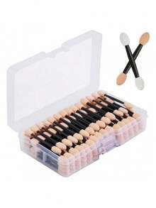 50pcs/100pcs Disposable Travel Eyeshadow Applicator, Double-Sided Eyeshadow Sponge Applicator, Makeup Sponge Stick, Makeup Tools Suitable For Travel, Great Gift For Women And Girls, Multi-Functional Makeup And Nail Art Tools - Multicolor - View 11