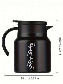 Bộ quà tặng doanh nghiệp 3 món: Bình pha cà phê Ả Rập cách nhiệt chân không 1000ml kèm 2 cốc hai lớp, chịu nhiệt và giữ lạnh, quà tặng truyền thống phù hợp cho gia đình, văn phòng, nhà hàng. - màu đen - Xem 2