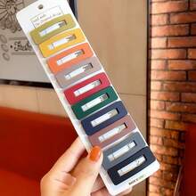 10/30pcs Set Minimalist Style Snap Clip Casual Hair Clips, Student Hair Accessories - Multicolor - View 6