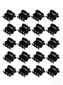 20 chiếc kẹp tóc mini màu đen, thích hợp để tạo kiểu tóc cho nữ như búi tóc và tóc mái, kẹp đa năng chắc chắn. - màu đen - Xem 4