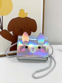 1pc Young Girl PU Leather Flap Closure Cute Rabbit Mini Crossbody Bag, Suitable For All Seasons Daily Use - Gai Tu - View 2