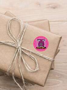 1 Roll Of 500pcs Halloween Purple Spider & Skull "Trick Or Treat" Round Stickers, Adhesive Labels - Multicolor - View 5