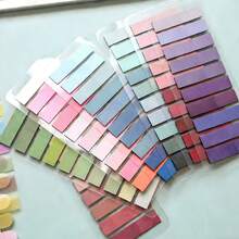 7-pack/förpackning Gradient Flerfärgade Självhäftande Anteckningsblock, 200 ark per kort, Livfulla färger, Lämplig för Kontor, Dokumentklassificering, Anteckningsboksmärkning och Sidanteckning - Multifärgad - Visa 7