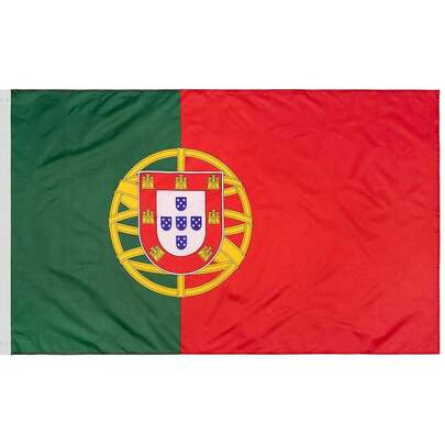 1面双面印花葡萄牙国旗（3x5英尺），悬挂式葡萄牙国旗，涤纶材质，色彩鲜艳，抗紫外线，国旗装饰，户外节日装饰