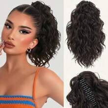 Overseas Trade Wavy Ponytail Clip, Drawstring Small Curly Ponytail New Fluffy Ponytail Wig HA2882 - Multicolor - View 3