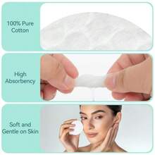 300PCS Cotton Rounds Bulk Soft Lint Free Cotton Pads For Face High Absorbency Makeup Remover Pads For Facial Cleansing Toner Nail Polish Removal Daily Beauty And Personal Care - như hình - Xem 3