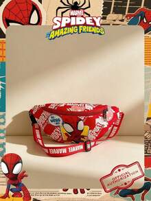 1 Pc Marvel Officially Licensed Spider-Man Pattern Fanny Pack,Multifunctional Sling Bag, Boys' Casual Crossbody Bag, Lightweight Adjustable Strap Chest Bag,Cartoon Coin Purse,Bum Bag, Ideal For Boy,Teens, Young Fans,Students, Perfect For Daily School Runs, Outdoor Play, Theme Park Visits, Holiday Trips, Sports ﻿ ﻿ - VHF52234-s - View 13