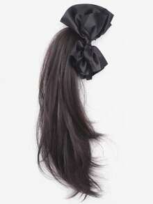 蝴蝶结发爪夹，蓬松卷曲马尾假发片，优雅发饰夏季沙滩发夹 - 彩色 - 查看 13