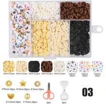 1620 Pcs Clay Beads, String Beads For Jewelry Making, Heishi String Friendship Bracelet Making Set With Pendant Letter Gold Beads, Lady Party Birthday Gift (6mm) - Multicolor - View 21