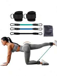Adjustable Ankle Strap, 3 Different Resistance Levels Ankle Resistance Bands - Multicolor - View 6