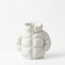 Puffer Jacket Pen Holder, Zipper Hoodie Pencil Cup Desk Organizer, Novelty Jacket-Shaped Desktop Decor For Office Home (Black/White) - 1pc - View 9