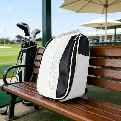 Túi đựng giày golf với mặt lưới thoáng khí, nhỏ gọn, chống thấm nước và chống bụi, thích hợp cho hoạt động thể thao ngoài trời, nhẹ và tiện lợi khi đi du lịch, thiết kế nhiều ngăn cho chơi golf, tập gym, leo núi và các chuyến đi cuối tuần, chất liệu nylon nhanh khô, chống bám bẩn, dễ lau chùi, khóa kéo an toàn, chống chịu thời tiết, tiết kiệm không gian, đựng được giày và phụ kiện.