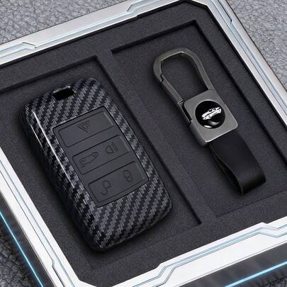 Funda de carcasa de llave remota de coche de fibra de carbono ABS para Land Rover Range Rover Sport Evoque Freelander Velar Discovery 4 XE XJ XF Guitar