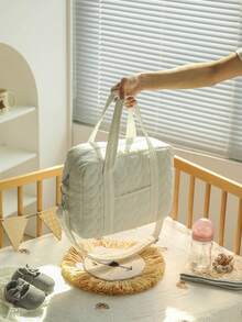 Floral Pattern Adjustable Strap Mommy Bag, Padded Diaper Changing Bag, Diaper Storage Pouch For Mothers - Multicolor - View 13