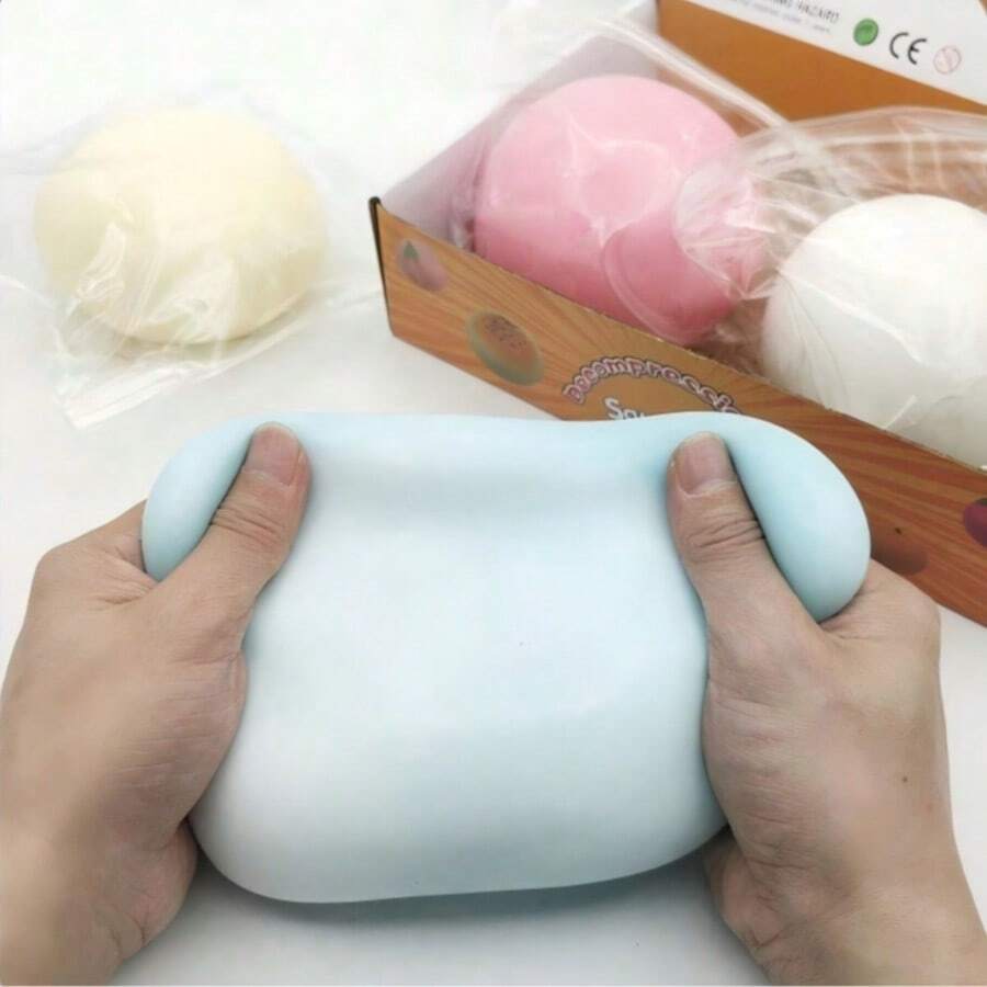 1个10厘米超大蓬松史莱姆球，巨型解压挤压玩具，慢回弹挤压玩具，超大蓬松史莱姆，生日、复活节、惊喜的完美礼物