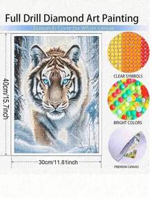 New Arrival Diamond Embroidery Tiger Animal DIY Painting Winter Acrylic Craft Supplies Diamond Mosaic Decor For Home Unique Gift Handmade Gift - round diamond - View 9