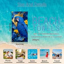 1pc Parrot Beach Towel, Super Soft Microfiber Extra Large Beach Blanket, Super Absorbent Bath Towel, Suitable For Travel, Swimming Pool, Diving, Surfing, Yoga, Camping, Available In Multiple Sizes, Beach Accessories For Beach, Pool, Travel, Camping, Yoga - Birds - View 28