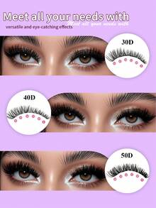 Bộ 640 sợi mi giả mềm mại, tự nhiên, độ dày 30D+40D+50D, 8-16mm, kèm keo dán mi, nhíp, thích hợp cho người mới bắt đầu tự nối mi. - Nhiều màu - Xem 10