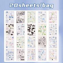 20pcs/Book Healing Series Sticker Book, Exquisite Cartoon Doodle Style Stickers, Suitable For Decorating Photo Frames, Computers, Phone Cases, Cups, Magazines, Pencil Cases, Luggage, Desktops, Personal Stickers, School Supplies, Christmas Gifts, Women's Gifts, Planner Decorations, Crafts, Cute Stationery - Sticker Book - View 14