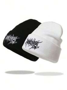 1pc/2pcs Unisex Knitted Beanie Hat - A - View 6