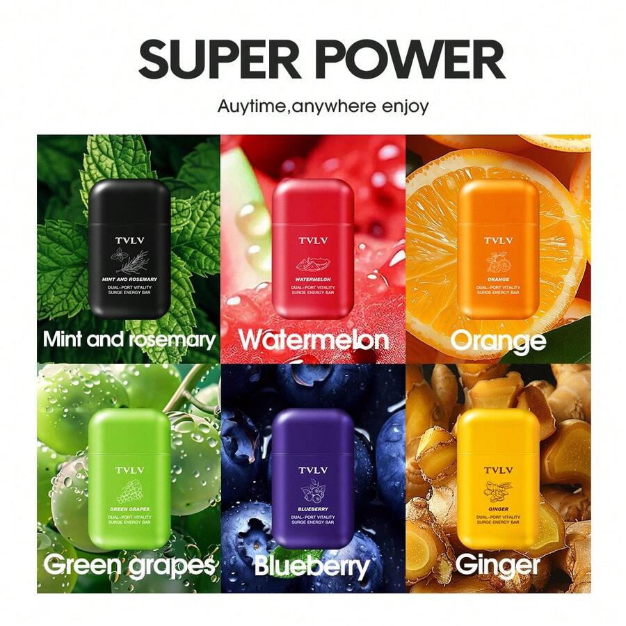 1pc Dual-Hole Fresh & Energetic Stick, Mint Fruit Flavor Suitable For Class, Driving To Prevent Drowsiness, Decongestant, Refreshing Revitalizing Stick - Multicolor - View 1