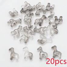 20 chiếc/gói Mặt dây chuyền hình hươu cao cổ bằng thủy tinh có lỗ ở giữa, kích thước 12*16mm, phụ kiện trang sức DIY hình động vật dễ thương, thích hợp làm móc khóa, trang trí xe hơi, dây đeo điện thoại. - Hươu cao cổ 12*16mm - Xem 22