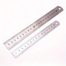 2pcs Stainless Steel Double-Sided Ruler - Short Straight Ruler - Measuring Scale, Suitable For Students, Stationery, Office, Drawing And Measurement, Providing 15cm And 30cm Sizes - A - View 10