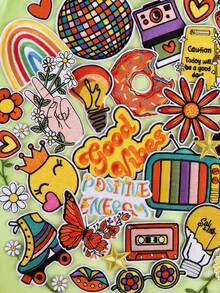 40 miếng/Ngẫu nhiên, hình ngôi sao năm cánh, vương miện, nơ, hoa cúc, chữ thập, chữ cái, thích hợp để tự làm quần áo và phụ kiện - mũ, quần jean, áo khoác, v.v. Hình dán thêu hoạt hình dễ thương độc đáo - nhiều màu - Xem 2