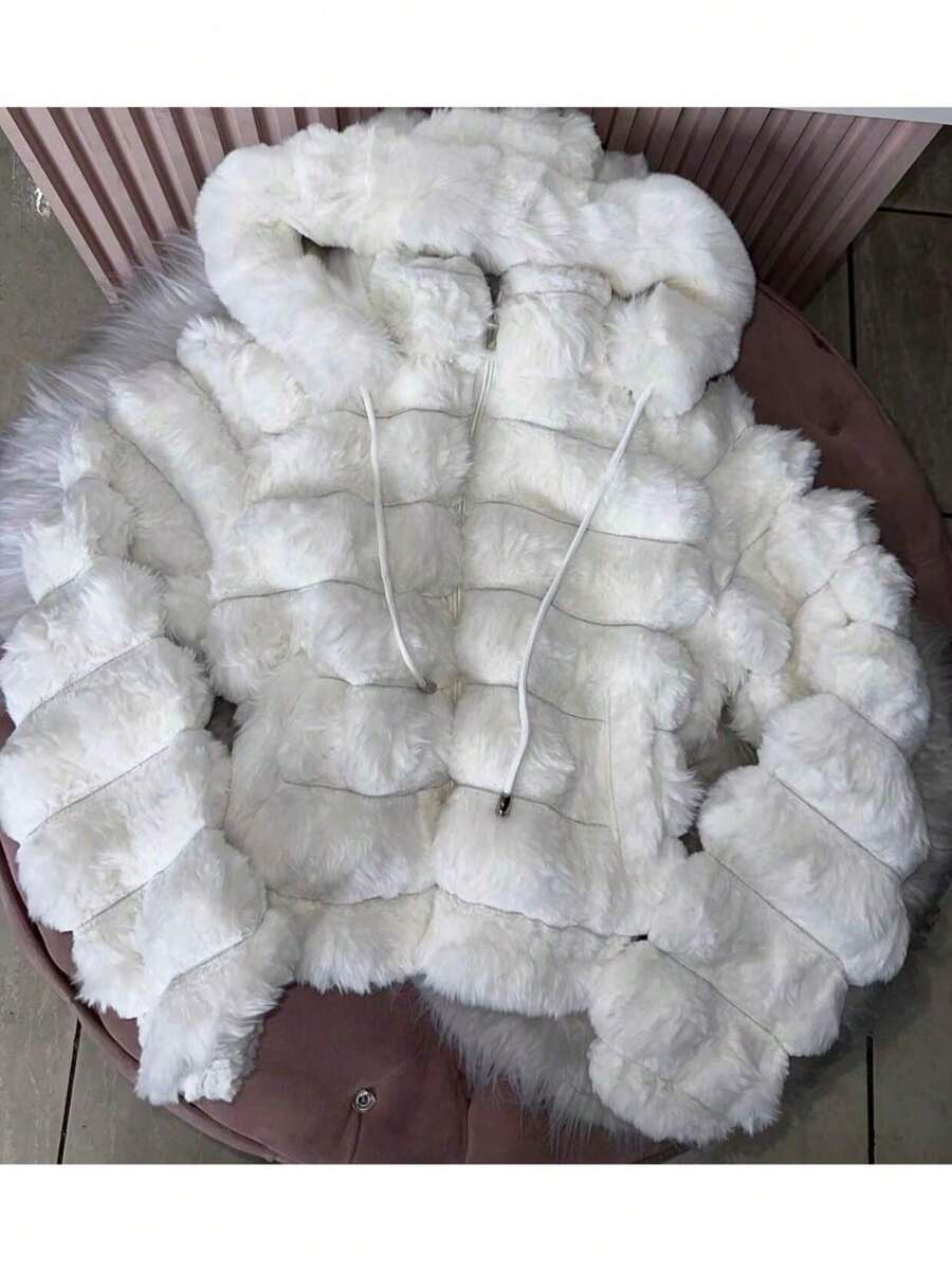 Padded Puffer Jacket, Women's Short Puffer Jacket - White - View 1