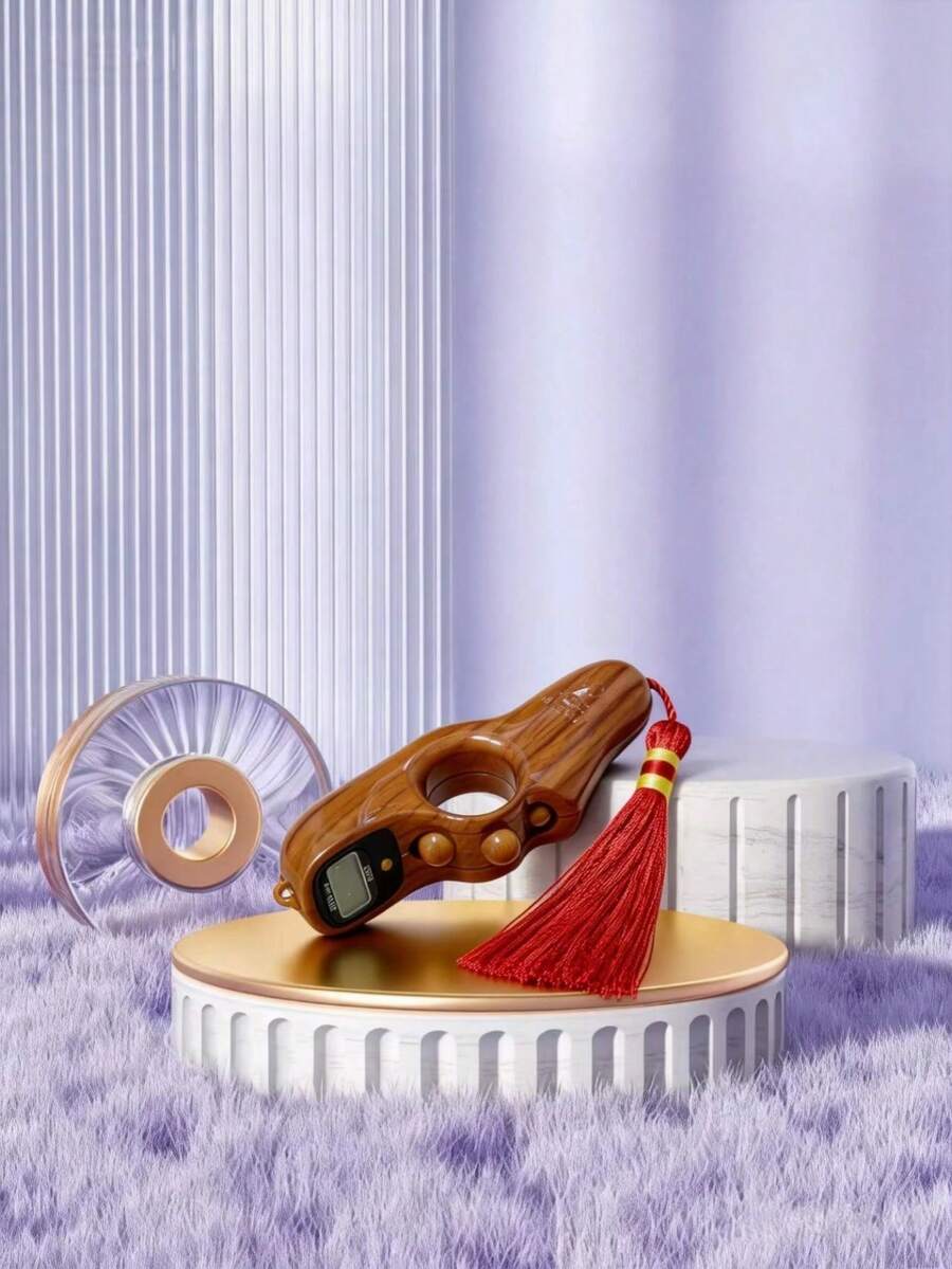 1pc Electronic Counter With Reset Button, Bead Counter, Manual Lightweight Mechanical Counter For Goods Tracking, With LED Display. Available In Multiple Colors. Suitable For Exercise, Prayer And Stress Relief. - Multicolor - View 1