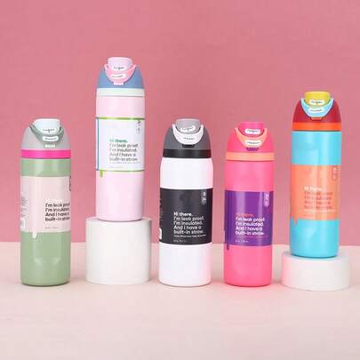 32 Oz Insulated Stainless Steel Sports Water Bottle With Straw For Sports, Travel, And School, 32 Ounce Large Capacity Metal Vacuum Insulated Reusable Coffee Car Mug, 32oz Portable Water Cup, Keeps Drinks Hot/Cold For Hours, Sweat-Proof, Durable, 32oz Sport Water Bottle For Outdoor Activities Camping, Driving, Birthday Gift, Christmas Gift For Men And Women Fitness Lovers