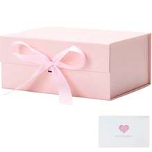 9.5英寸 x 7.1英寸 x 4.3英寸 中号带盖礼盒，适合母亲节、生日、婚礼、新娘派对、毕业典礼、伴娘礼物及各种场合。 - 查看 13