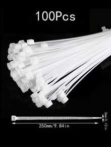 100pcs Nylon Cable Ties Heavy-Duty Self-Locking Zip Ties For Organizing & Securing – Durable Plastic, Multi-Purpose Use Fo Rindoor And Outdoor, UsCables, DIY Projects & Home/Office Organization" - A - View 9