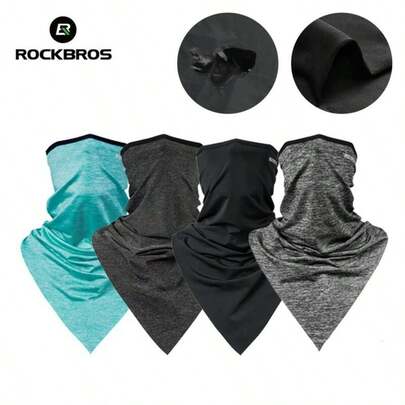 ROCKBROS 1pc Cycling Face Mask Ice-Silk Triangular Headscarf For Men And Women Comfortable And Breathable Suitable For Cycling, Travel And Various Other Scenarios