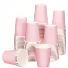 100pcs/Pack Macaron Pink Baking Cups, Thickened Oil-Proof Heat-Resistant Cupcake Liners, High-Quality Dessert Cups For Home Baking, Party, Wedding, Graduation And Other Gatherings - Thickened Version - View 1