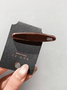 2个/1个新款椭圆形柳叶形醋酸纤维发夹，女士刘海发夹，鸭嘴夹侧边发夹，发卡发饰 - 彩色 - 查看 3